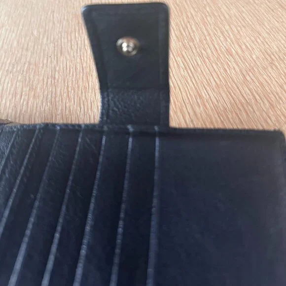 GUCCI Blondie Black Calf Leather Tri-Fold Wallet VTG Y2K Italy luxury designer - Picture 5 of 12